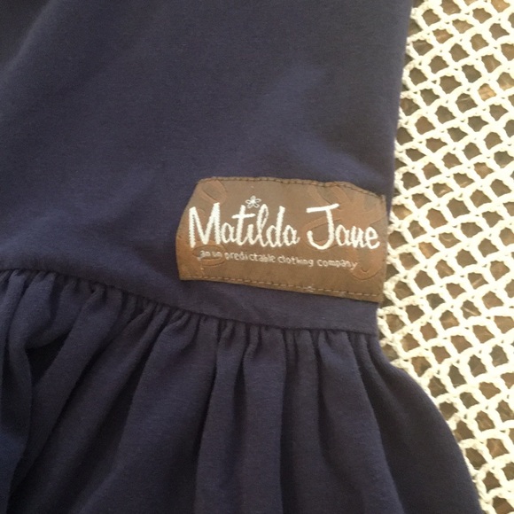 Matilda Jane Sophia Big Ruffle Navy Pants size Small - Picture 6 of 7